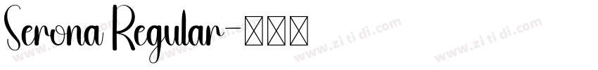 Serona Regular字体转换